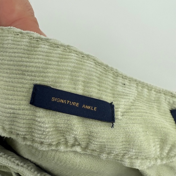 Talbots Pants Women 14W NEW Green Corduroy Signature Ankle Hippie Boho 90s - Picture 7 of 13